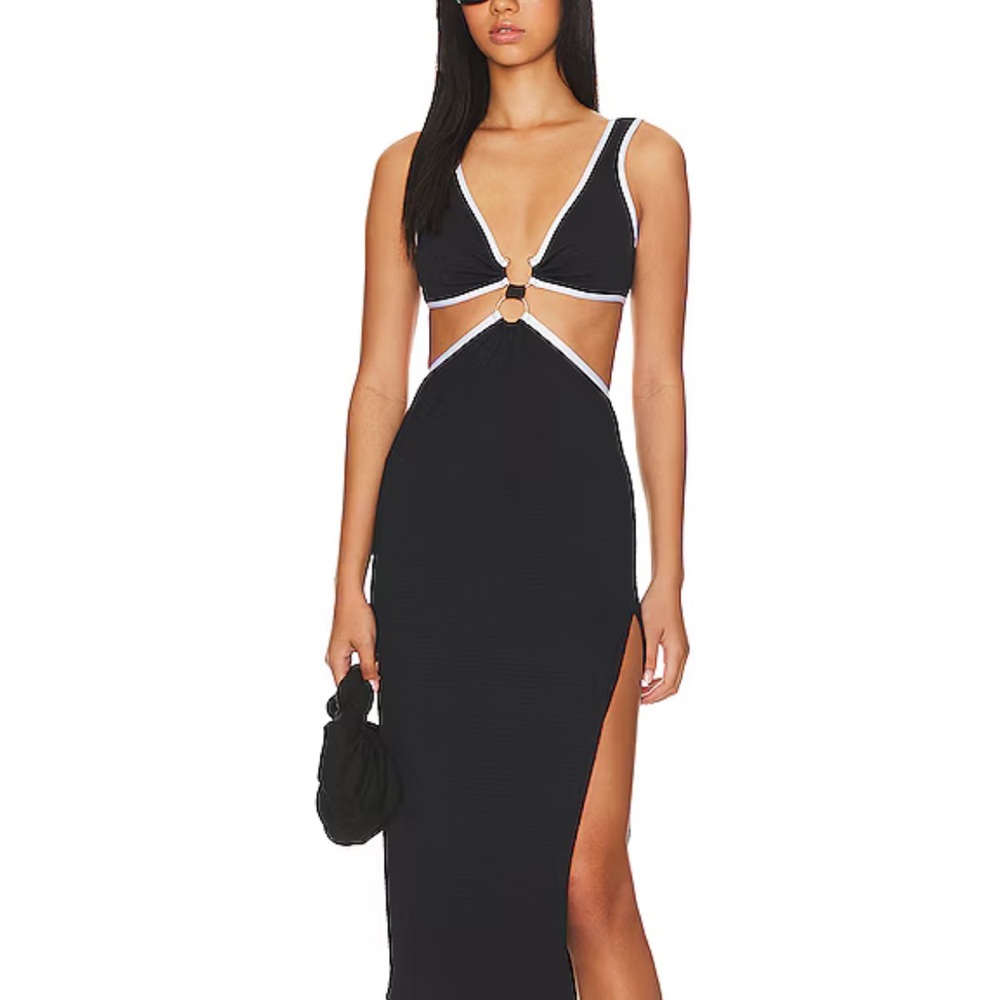 REVOLVE - Black and White Maxi Dress
